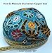Black Bucharian Hand Embroidered Kippah by AJ DESIGN - 54cm / 21.2