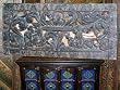 Kamasutra Antique Decorative Hand Carved Scalloped Top Headboard Wall Panel 36 Inch