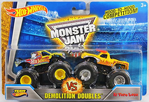 2016-Hot-Wheels-Monster-Jam-Demolition-Doubles--Team-Hot-Wheels-Vs-El-Toro-Loco-164-Scale