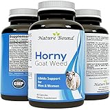 Pure Horny Goat Weed Extract with Maca Powder - Strong Icariin Enhancement - Natural & Effective Pills for Men and Women - Tongkat Ali - Lifetime Guarantee