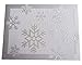 RIMOBUL Christmas Placemats Set of 4 Woven Vinyl Non-Slip Placemats Washable Table Mats Anti-Skid Placemats for Kitchen Table (Snow Silver)