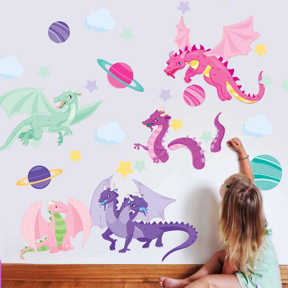 Beautiful Dragon Wall Decals Easy To Apply and Remove