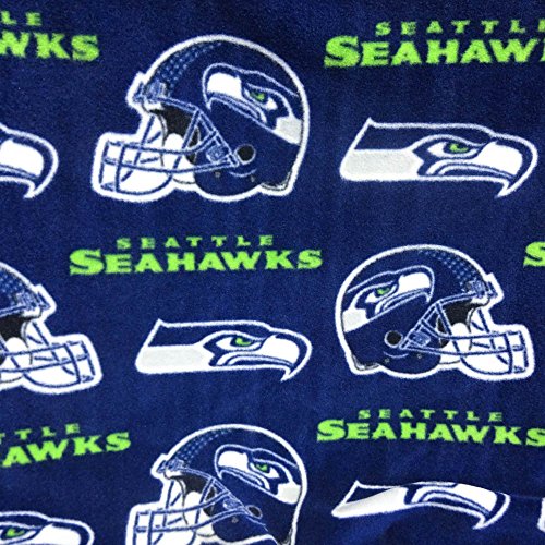 Seattle Seahawks Dark Blue NFL Anti Pill Premium Fleece Fabric, 60