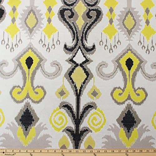 Ikat Fabric 54" Vibrant Lemon Tonic