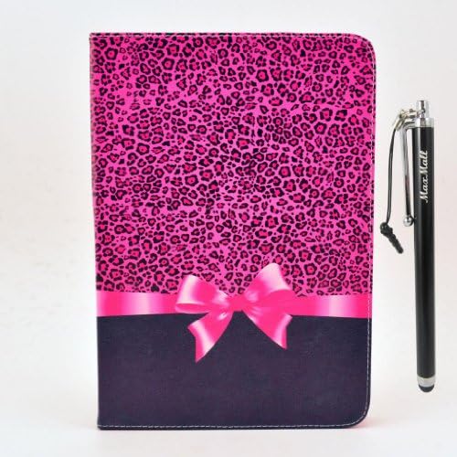 MaxMall Cute Small Leopard grain Bow PU Leather Stand Case Cover for Samsung Galaxy Note 10.1" GT-N8000