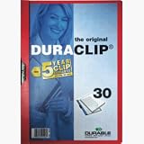 Durable 2200-03 Klemmappe DURACLIP 30 A4 rot
