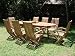 Outdoor Living : 9 PC Teak Outdoor Patio - 94" Double Extension Oval Table, 8 Reclining Chairs