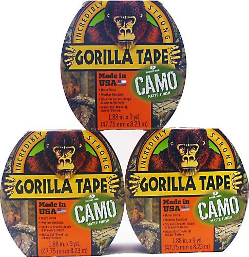 Gorilla glue gorilla camo duct tape 2inx9yd 3 pack free shipping