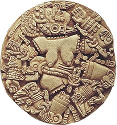 Aztec Moon Goddess Coyolxauhqui Round Relief
