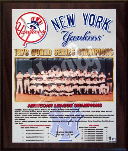 Buy 1978 New York Yankees World Series Champions Team 13x16 Plaque by Mounted Memories