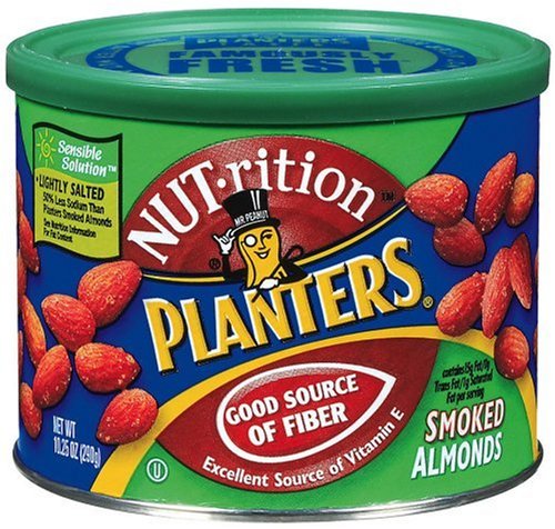 Planters NUT-rition Smoked Almonds, 10.25-Ounce Cans (Pack of 3) by Planters