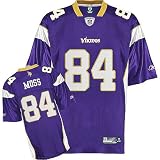 Randy Moss #84 Purple Minnesota Vikings Reebok NFL Premier All Stitched Replica Jersey - XXX-LARGE