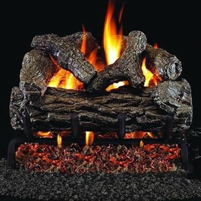 Peterson Real Fyre 16-inch Golden Oak Log Set With Vented Natural Gas G4 Burner - Match Light