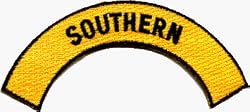 Southern Military Patch - Yellow & Black - Embroidered Iron On or Sew On Patch