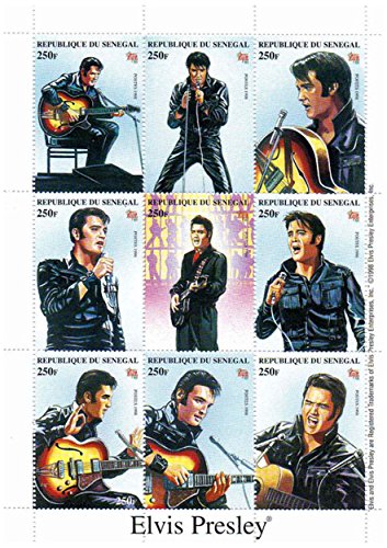 Elvis Presley stamps - Singing and playing the guitar - Mint and never mounted sheet with 1 stamp