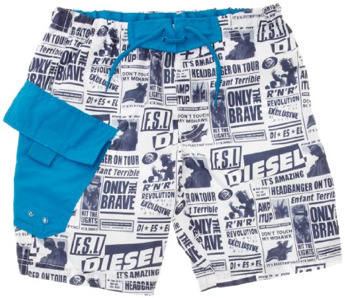 Diesel Boys 2-7 Mucicco Bathing Suit, Turquoise, 4Y