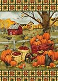 Autumn Cart - Garden Size 12 Inch X 18 Inch Decorative Flag