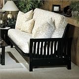 Elite Products Florenzia Full Size Futon Frame in Black
