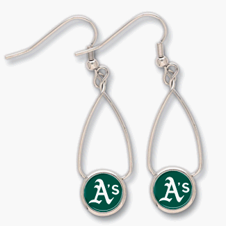 Oakland Athletics A's French Loop Dangle Earrings
