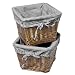 Set of 2 Square Willow Baskets - Cherry/Black Gingham (10")