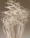Sparkle Curly Ting, 2 feet Tall, Pack of 50 - Silver Dust