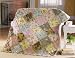 Floral Country Pastel Patchwork Quilt Throw Blanket by Collections Etc