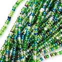 Czech Seed Beads Mix 11/0 "Ever Green" One Half Hank