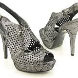 BCBGirls Women's Alana Sandal,Pewter New Pebble,7.5 M US