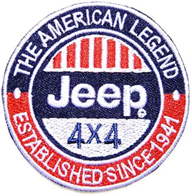 Jeep Wrangler Grand Cherokee Logo Sign Car Racing Patch Iron on Applique Embroidered T shirt Jacket BY SURAPAN