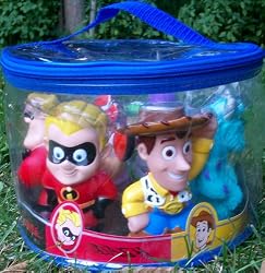 Disney Toy Story Woody, Buzz Lightyear, Monster Inc Sully, Dash, Nemo, the Incredible, Bath Pool Squeak Toys