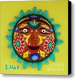 Happy Luna Face Canvas Print / Canvas Art - Artist Xueling Zou