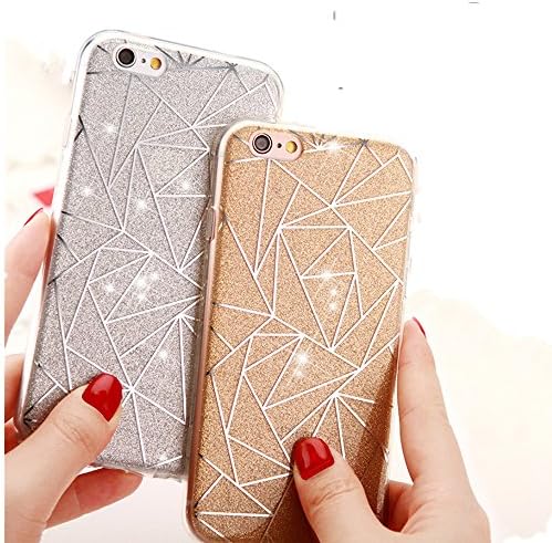 Iphone 6 Case, Irthing Bling Sparkly Glitter Flash Ultra Slim TPU with PC Protective Cover Case For Apple Iphone 5/5s 6/6s 6 plus/6s plus (6/6S 4.7"(Grey))