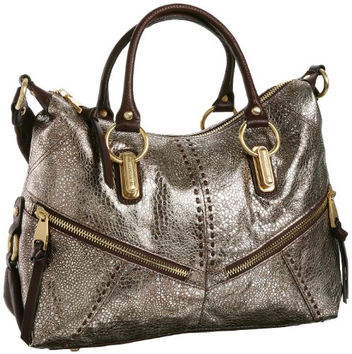 B. MAKOWSKY Varick Metallic Satchel