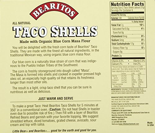 BEARITOS Little Bear Taco Shells, 5.5 oz