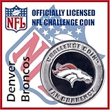 Denver Broncos NFL Football Helmet Challenge Coin Poker Card Guard with Air Tite Holder