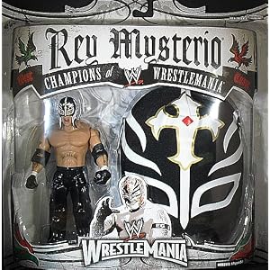 REY MYSTERIO - BLACK MASK WWE TOY WRESTLING ACTION FIGURE W/ MASK