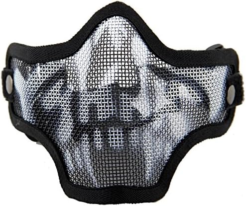 Tankle® Tactical Protective Mask Iron Carbon Steel Gun Game Metal Mesh Half Face Mask