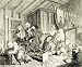 William Hogarth (Follow The life of a prostitute, the fifth sheet: They breathed their breath, while doctors still argue) Art Poster Print - 11 X 17