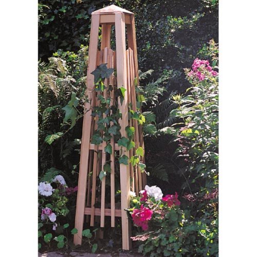 Arboria Manhattan Cedar Obelisk Trellis Arboria Manhattan Cedar Obelisk Trellis