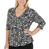 Merona��� Plus Fit Solutions Twist-Front Top - Ebony Print 3 Plus