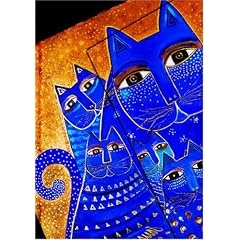 Laurel Burch Katzen Mittelmeer - Notizbuch Midi Liniert - Paperblanks