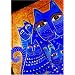 Laurel Burch Katzen Mittelmeer - Notizbuch Midi Liniert - Paperblanks