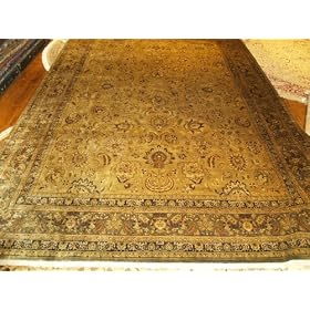 Handmade Indian Sarouk Rug 8'9x12'3 by Oscar Isberian Rugs