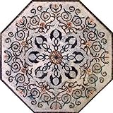 Marble Mosaic Stone Art Tile Wall Floor Decor, 60