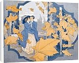 Canvas Prints of Kissing In Autumn 1908 from Mary Evans