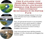 The Fantastic Get More Biz, Godfather Principles and Sales Models for Blogging Tips Internet Businesses 3 CD Power Pack Image 61XW0YT6QLL._SL160_ The Fantastic Get More Biz, Godfather Principles and Sales Models for Blogging Tips Internet Businesses 3 CD Power Pack