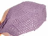 B305l, Hand Crocheted Purple Gimp Beret for Teens and Adults