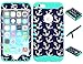 iPhone 6s Case, Wireless Fones TM Heavy Duty Hybrid Kickstand Cover Case Anchor Pattern Snap On Teal Skin for iPhone 6s