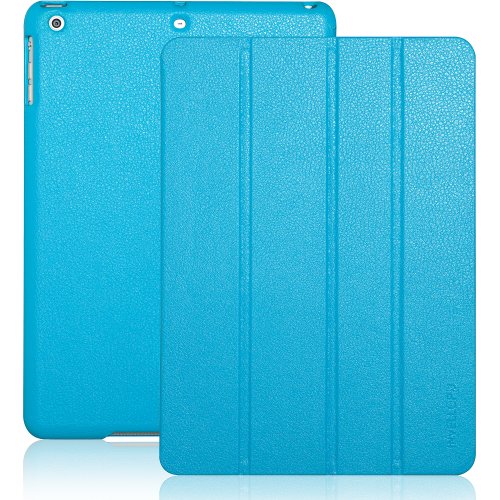 iPad Air 2 case, INVELLOP Caribbean Blue Leatherette Case Cover for Apple iPad Air 2 cases (2014 release)