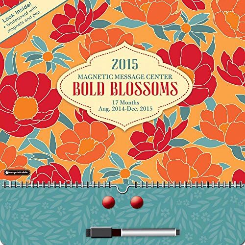 2015 Bold Blossoms Magnetic Wall Calendar Orange Circle Studios